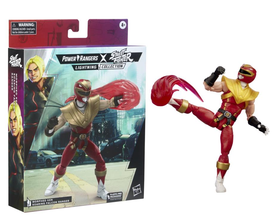 Power Rangers X Street Fighter Lightning Collection Morphed Ken Soaring Falcon Ranger - Image 11