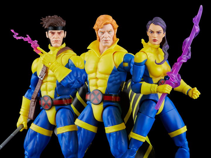 The Uncanny X-Men 60th Anniversary Marvel Legends Banshee, Gambit, & Psylocke Three-Pack