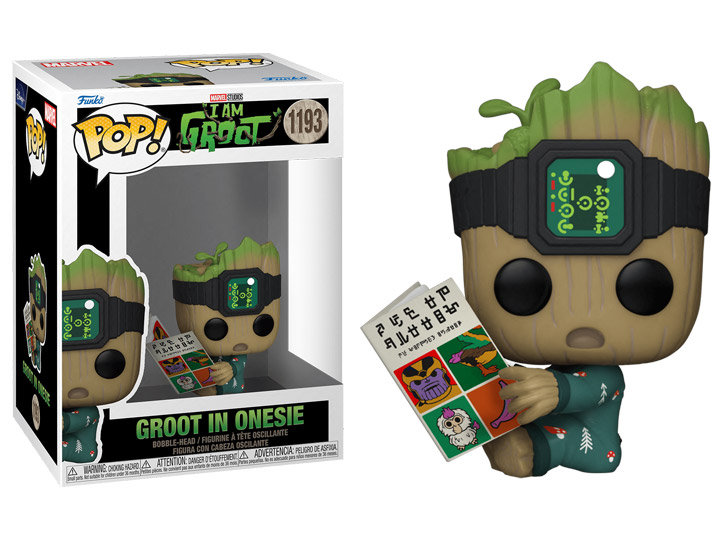 I Am Groot in Onesie with Book Pop!