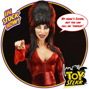 Elvira – 8” Clothed Action Figure – Elvira “Red, Fright, and Boo”
