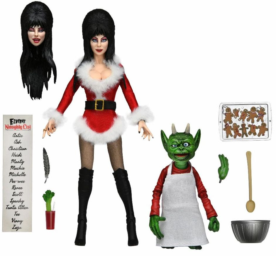 Elvira – 8″ Scale Clothed Figure – Very Scary Xmas Elvira - Image 10