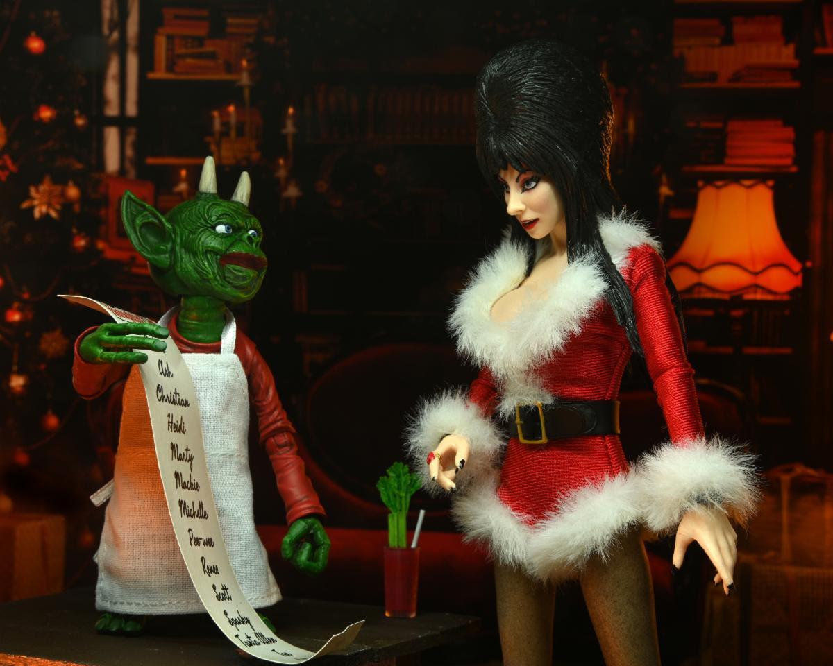 Elvira – 8″ Scale Clothed Figure – Very Scary Xmas Elvira - Image 6