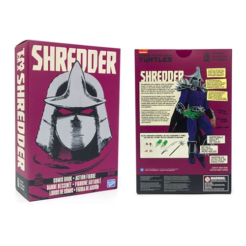 Teenage Mutant Ninja Turtles BST AXN 8″ XL Super Shredder & Comic Set - Image 8