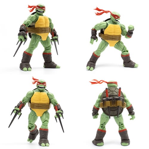 BST AXN Best Action Figures – TMNT – IDW Comics – 5″ Raphael & Metallic Sport Bike (GITD) - Image 7