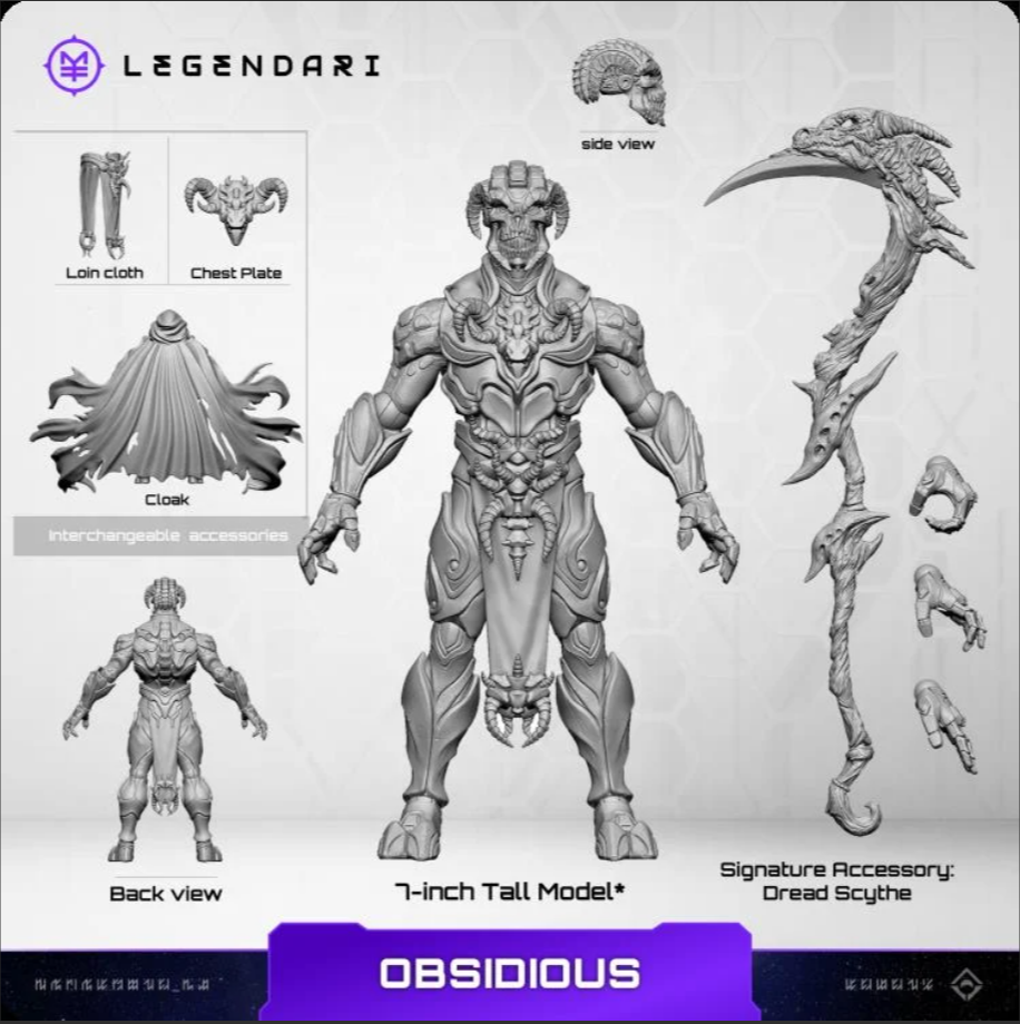 MetaTravelers: Legendari Obsidious Action Figure - Image 7