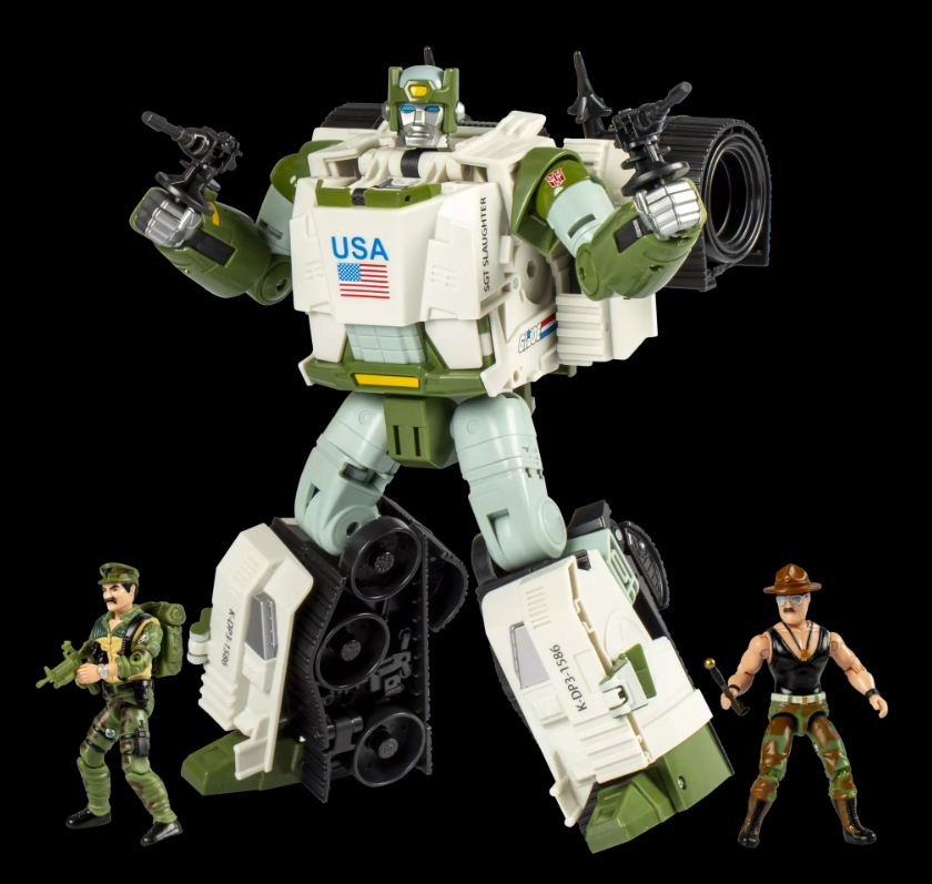 Transformers Collaborative G.I. Joe Mash-Up Triple T Kup W/ SGT Slaughter and Leatherneck - Image 2