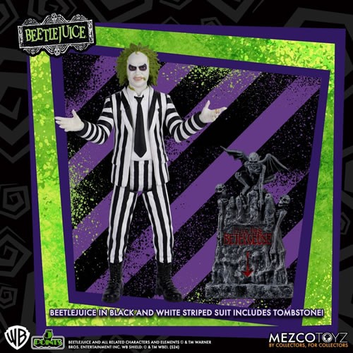 Beetlejuice 5 Points Striped Suit Beetlejuice Action Figure - Image 3