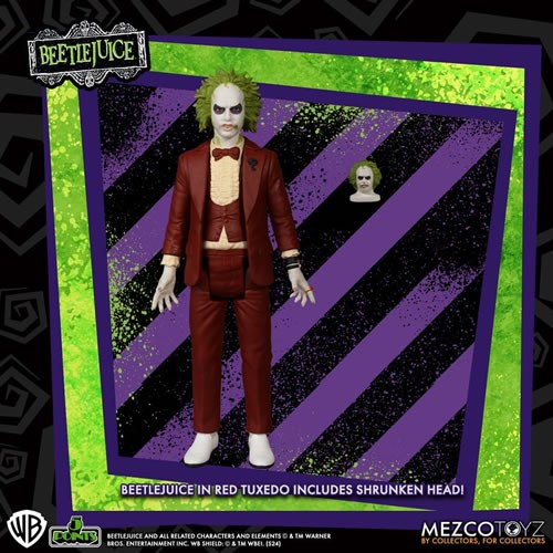 Beetlejuice 5 Points Red Tuxedo Beetlejuice Action Figure - Image 5