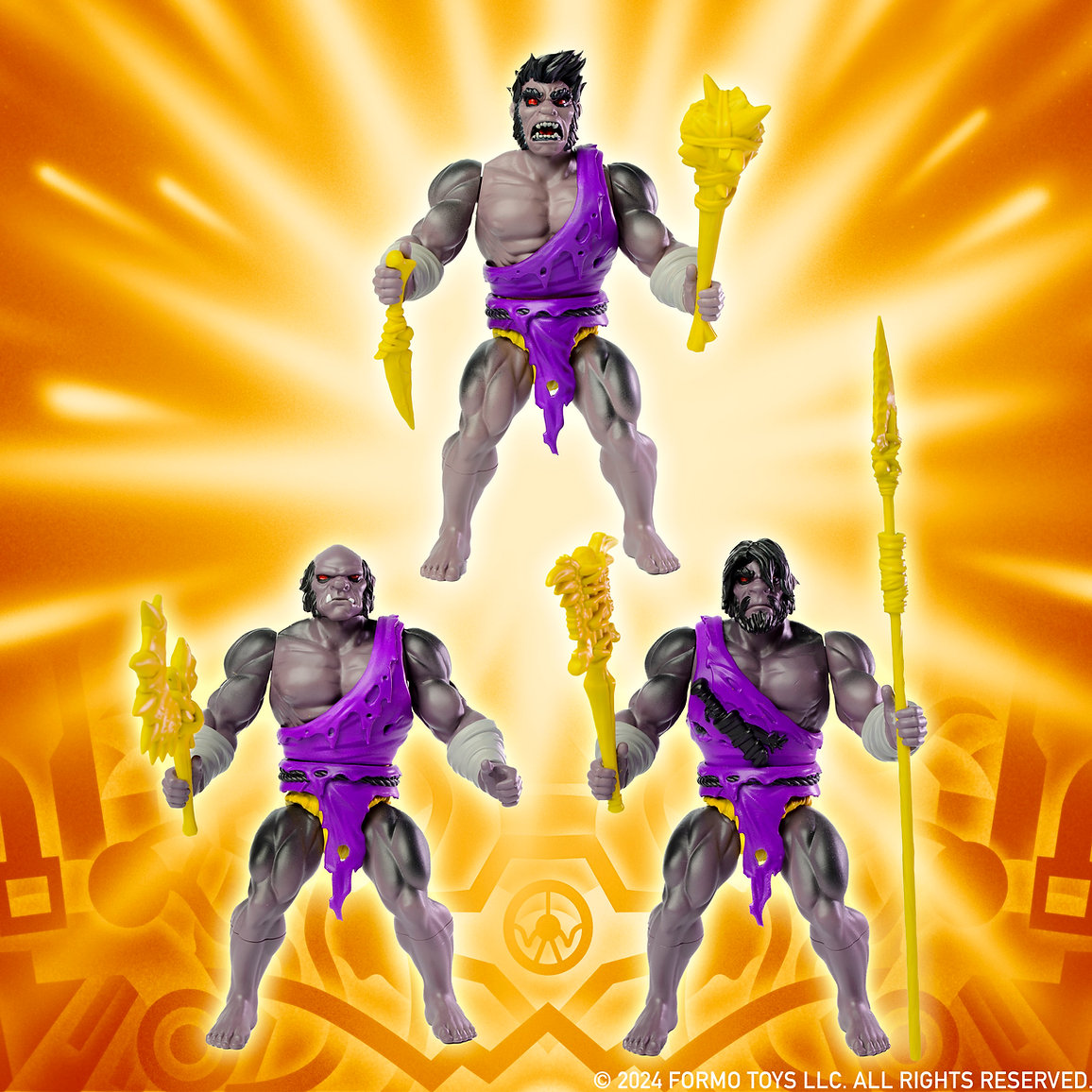 Legends of Dragonore: Brukteror Cave Men Tribe Grunts Army 3-Pack - Image 9