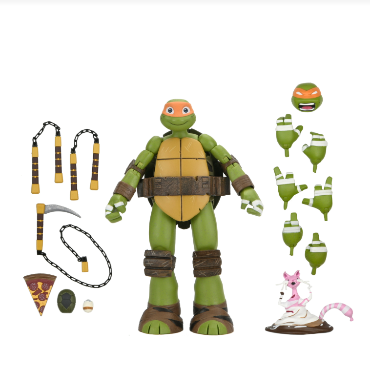 TMNT (2012 CARTOON) - ULTIMATE MICHELANGELO ACTION FIGURE (box not mint) - Image 3