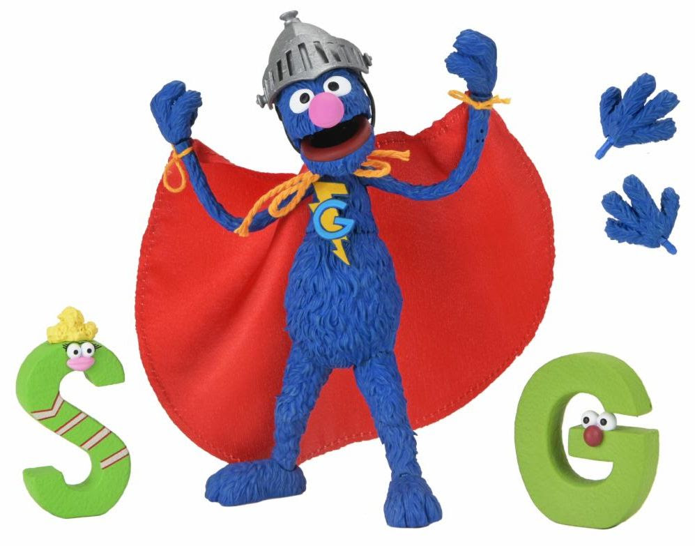 Sesame Street Ultimate Super Grover 7″ Action Figure (box not mint) - Image 11